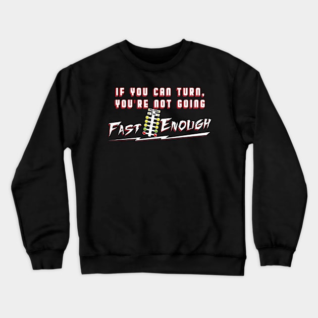 Drag Racing Gift For Fast Car Racing Fans Crewneck Sweatshirt by Fresan